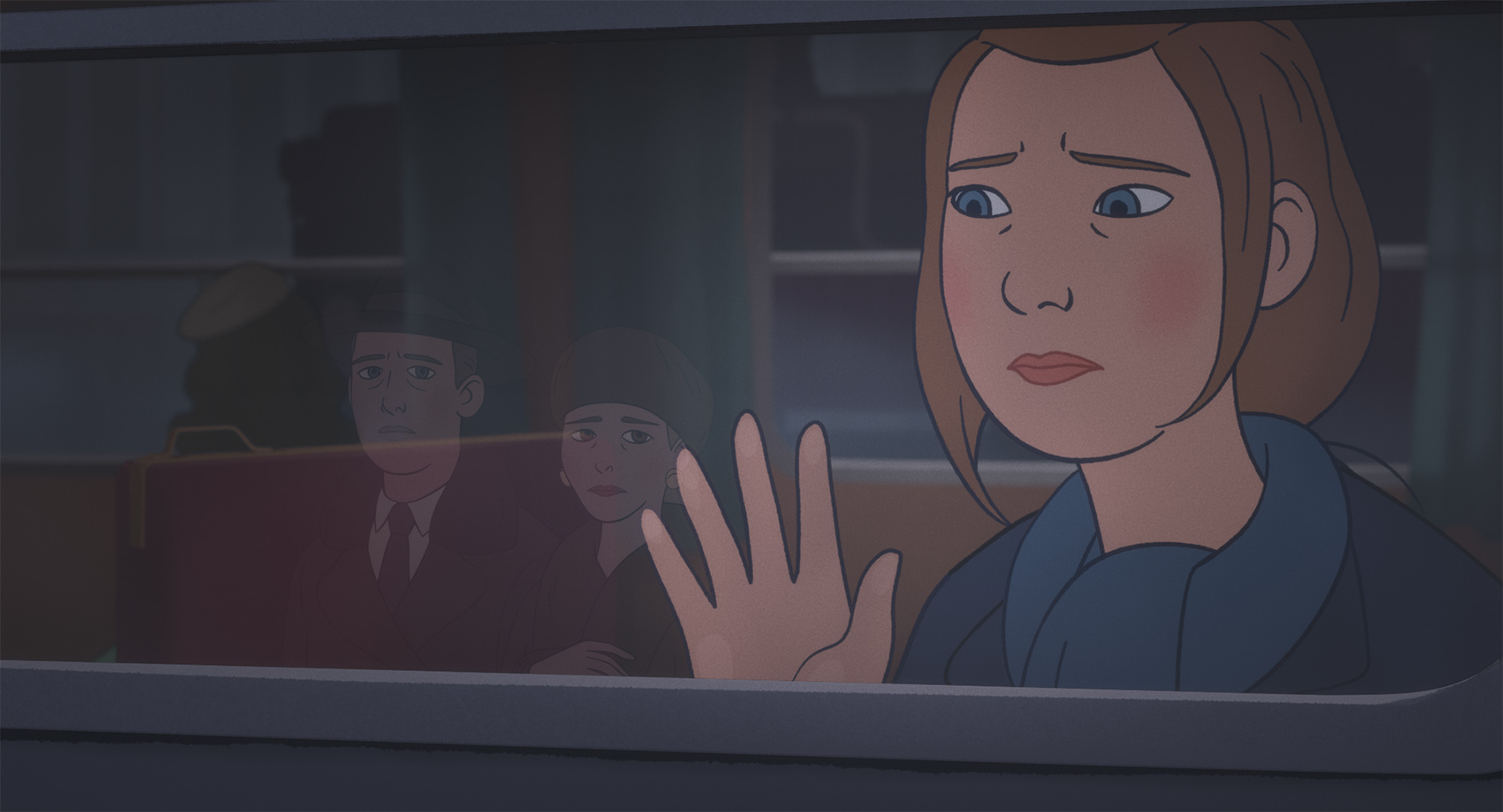Charlotte catches a last glimpse of her parents from the train window - Délis de fuite