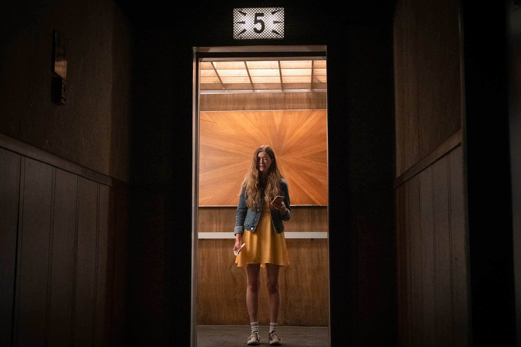 Becki (Megan Best) in Elevator Game - Photo Credit: Heather Beckstead Photography/Shudder