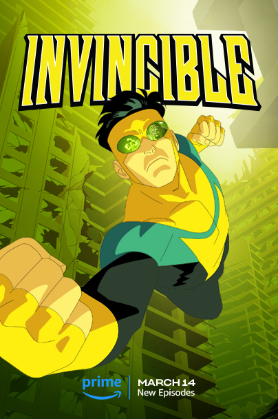 Invincible saison 2 - affiche jaune