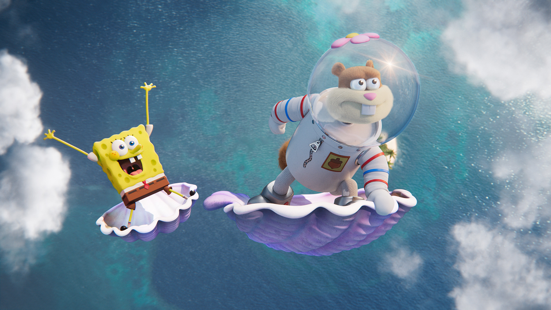 Saving Bikini Bottom: The Sandy Cheeks Movie - Bob l'éponge (Tom Kenny) et Sandy Cheeks (Carolyn Lawrence). - Netflix © 2023