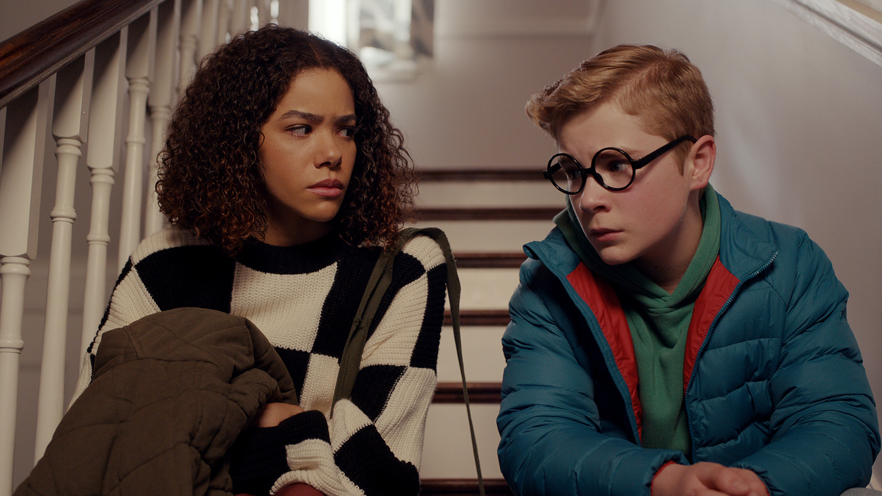 Ginny & Georgia. (L to R) Antonia Gentry as Ginny Miller, Diesel La Torraca as Austin Miller in episode 302 of Ginny & Georgia. Cr. Courtesy of Netflix © 2025