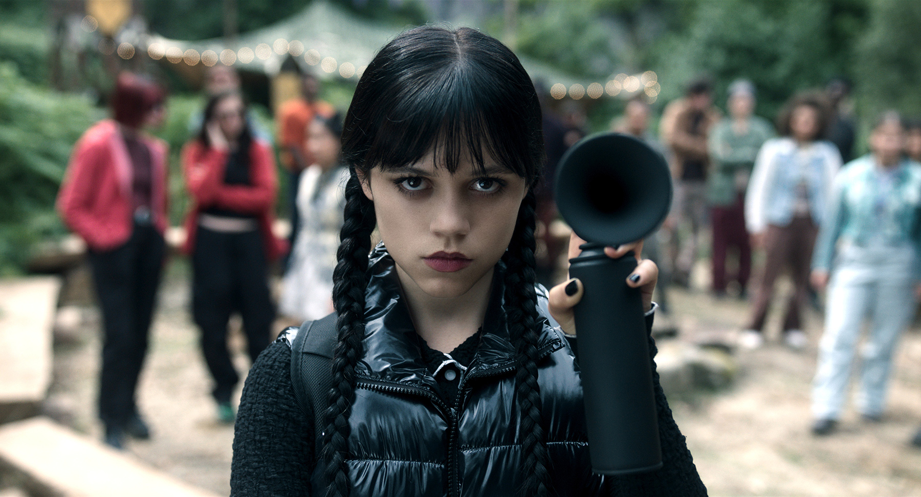 Wednesday. Jenna Ortega as Wednesday Addams in episode 203 of Wednesday. Cr. Courtesy of Netflix © 2025