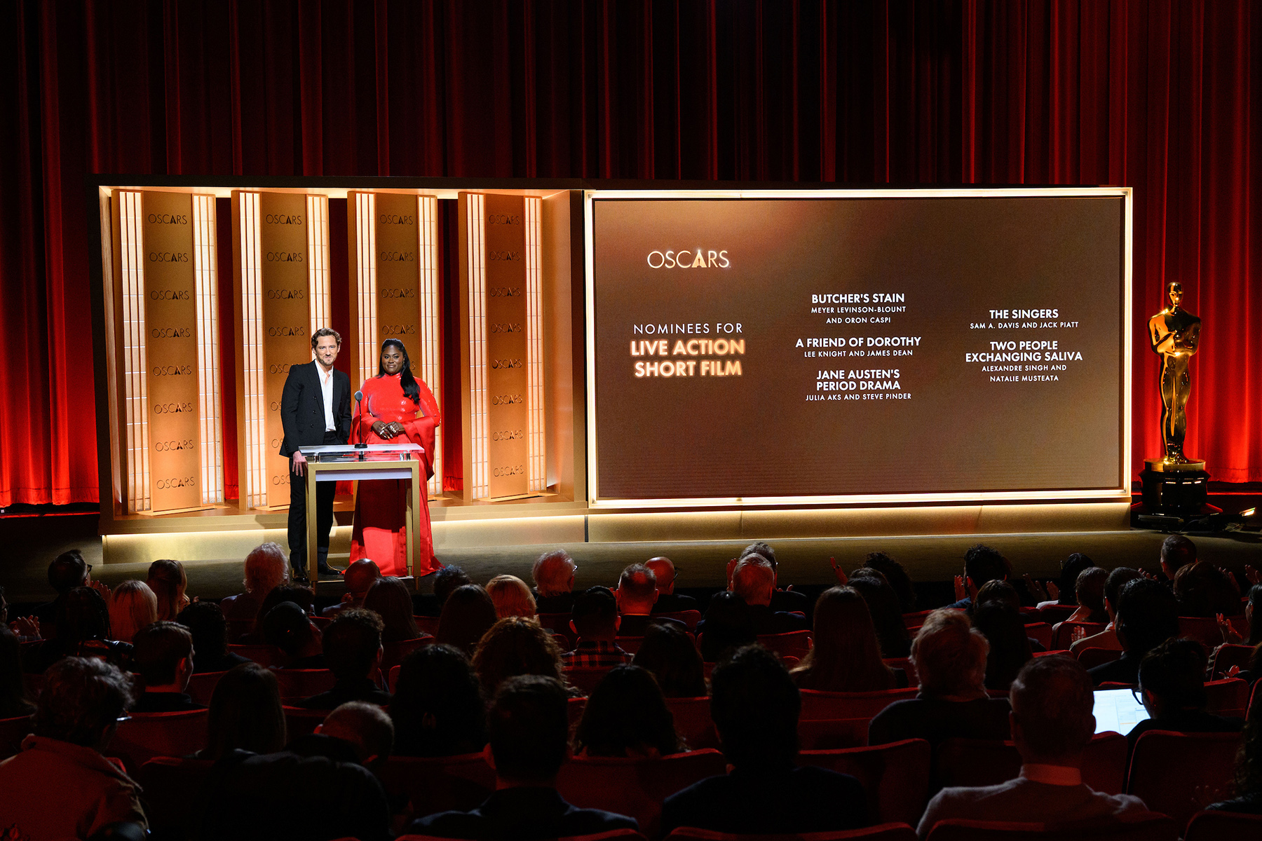 Lewis Pullman and Danielle Brooks host the announcement of the 98th Oscars® nominations, on Tuesday, January 22, 2026.