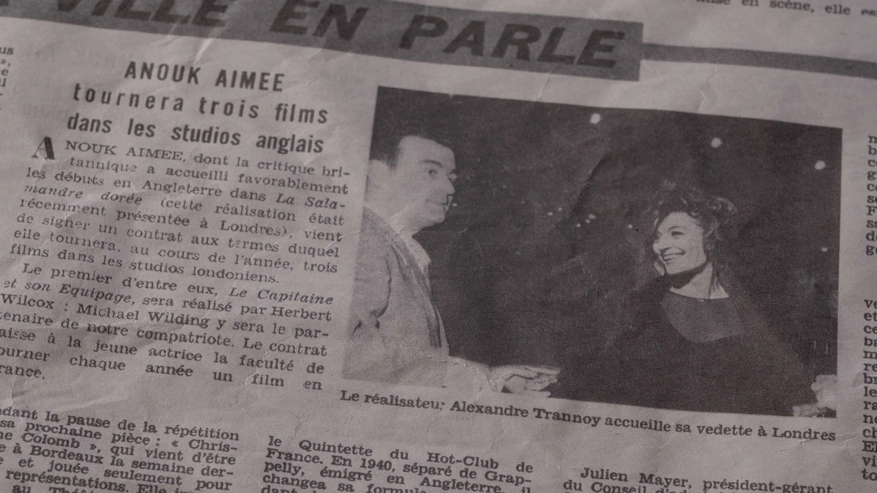 L'OEUVRE INVISIBLE - Anouk Aimee et Trannoy - Enquête