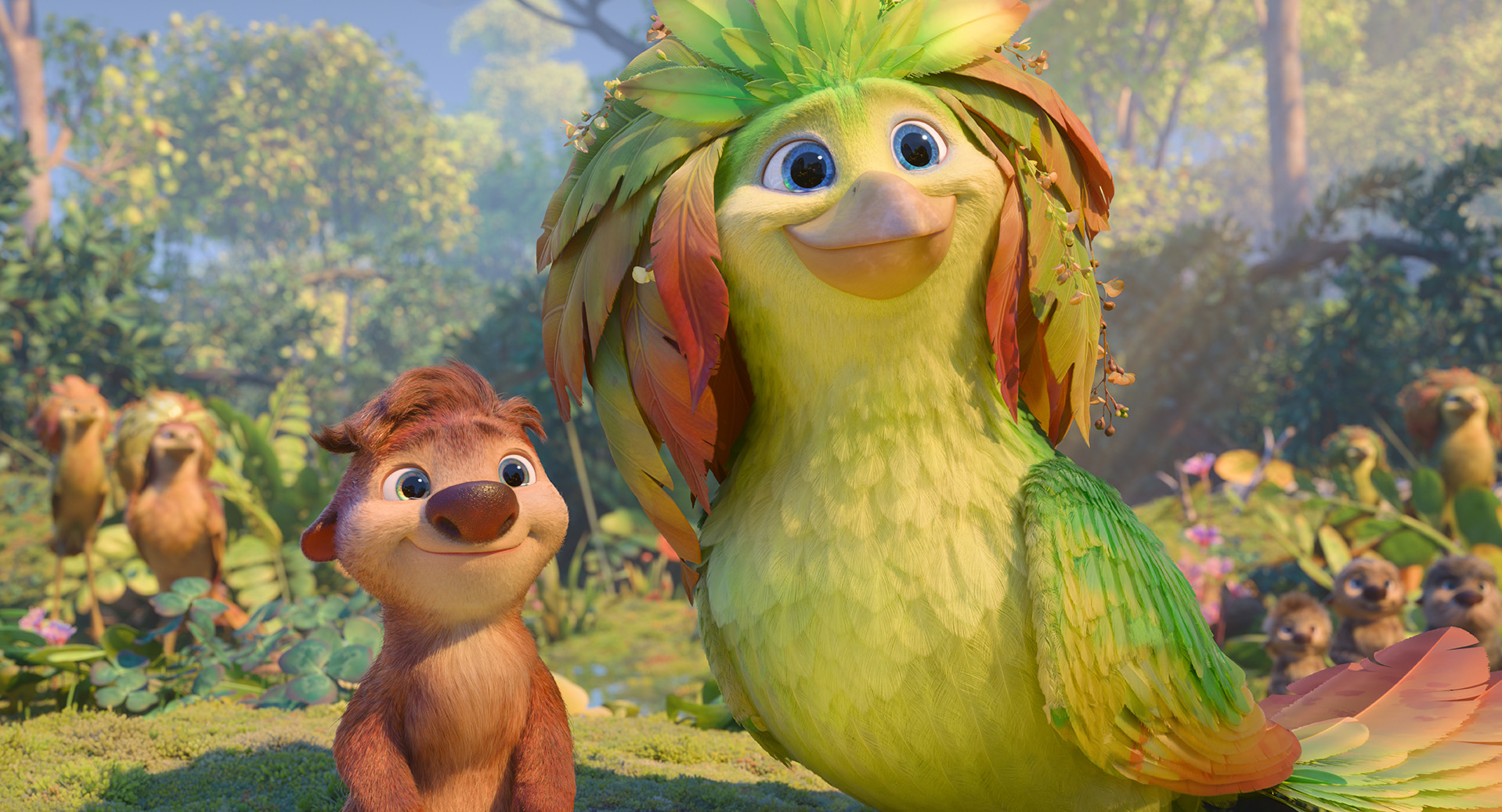 SWAPPED - A buddy comedy about a small woodland creature (voiced by Michael B. Jordan) and a majestic bird (voiced by Juno Temple)—natural sworn enemies of The Valley—who suddenly swap bodies and must team up (while walking in each other’s feathers and fur) to survive the wildest adventure of their lives.  Cr: Skydance Animation/Netflix © 2025