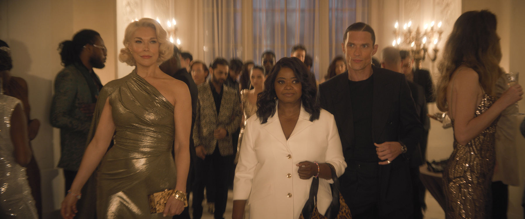 Hannah Waddingham, Octavia Spencer, and Ed Skrein in Ride or Die - Courtesy of Prime Video