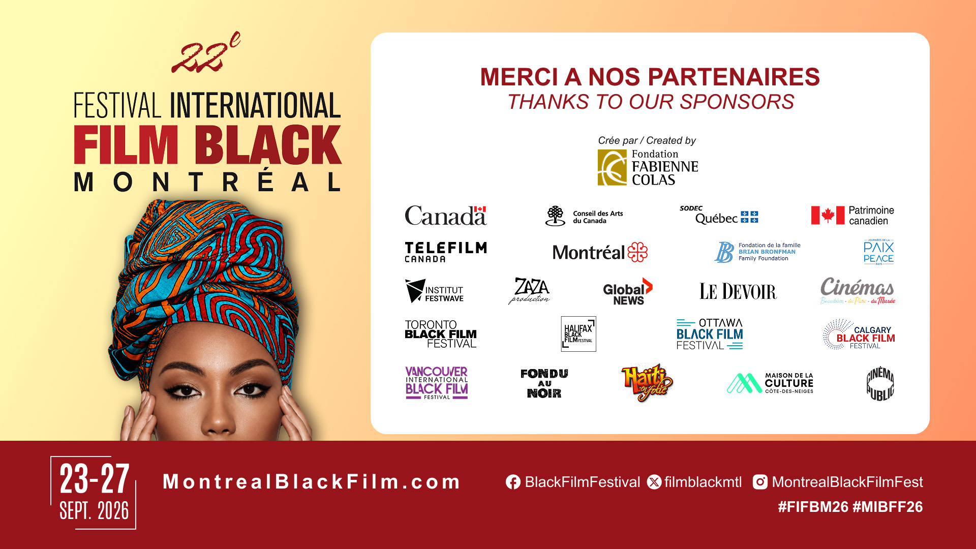 Festival International du Film Black de Montréal 2026 - Une